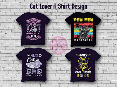 Cat Lover Bundle T Shirt Design branding bundle t shirt design business logo design flat illustration illustrator logo t shirt design t shrt ui ux vector