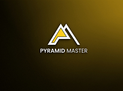 P+M Pyramid Master Logo Design 3d animation branding business logo design flat graphic design illustrator logo motion graphics ui vector
