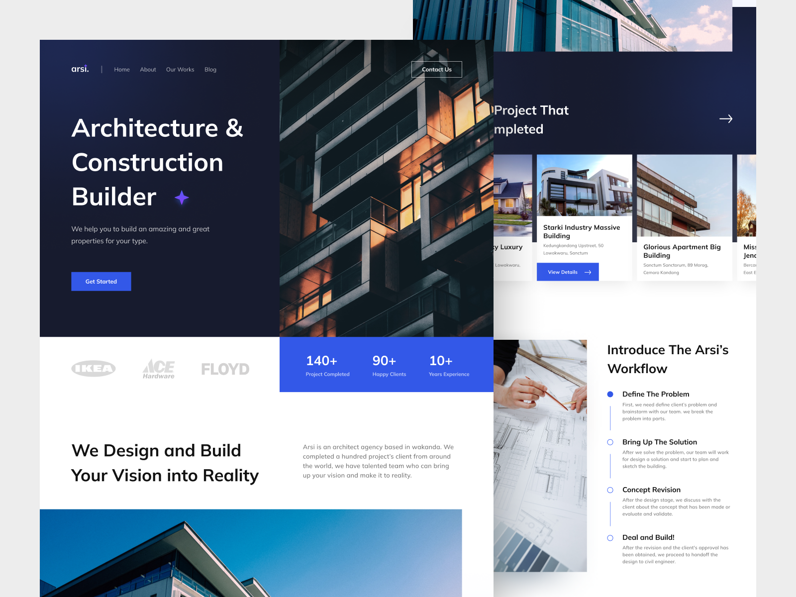 Arsi - Architecture Agency Landing Page by Emir for Nija Works on Dribbble