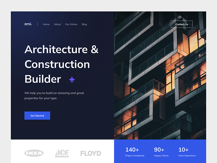 Arsi - Architecture Agency Landing Page by Emir Abiyyu for Nija Works ...