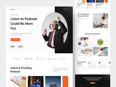 Poducast - Podcast Platform Landing Page