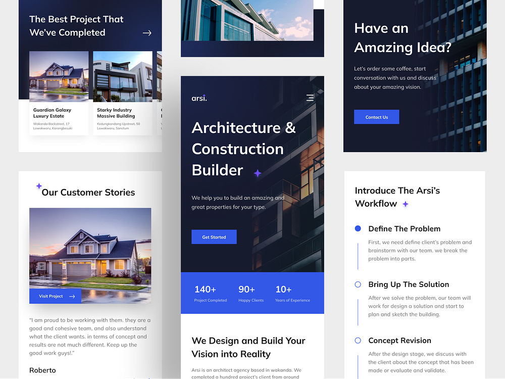 Arsi - Landing Page Responsive Design by Emir for Nija Works on Dribbble