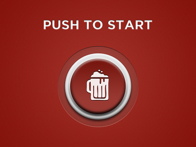 Its Drinking Time beer button clean red simple ui
