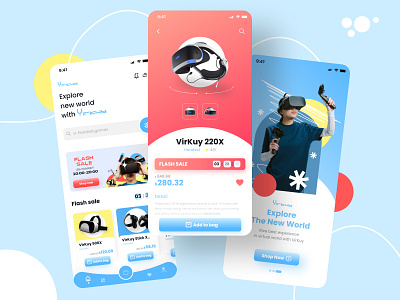 Virkuy store - App store app branding design e commerce game graphic design illustration landing page logo reality store typography ui ux vector virtual virtual reality web