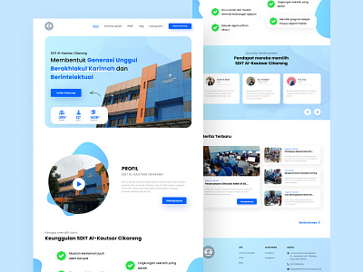 School Profile - Landing page app application branding class company profile design education graphic design home landingpage profile school typography ui ux web