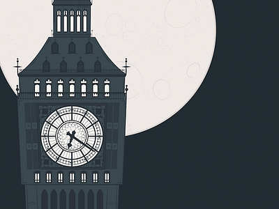 Big Ben bigben clock london moon newyears night tower