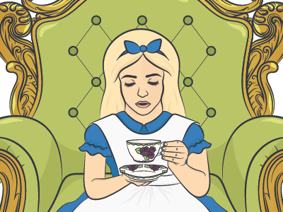 Alice's Adventures in Wonderland alice aliceinwonderland armchair art artist book chair illustration illustrator story vector wonderland