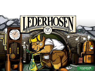 Lederhosen Label adobe animals branding design graphic design illustration logo ui ux vector
