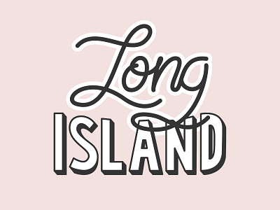 Long Island Lettering branding design lettering minimal typography