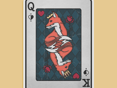 Fox Playing Card Illustration design fox fox illustration illustration illustration design playing card