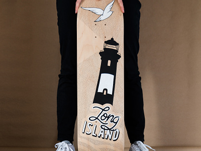 'Long Island' Skateboard Deck Art art illustration lettering long island skate deck skateboard