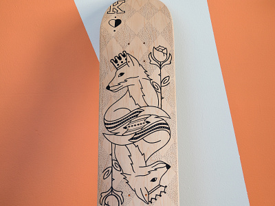 Fox Playing Card Skateboard Deck