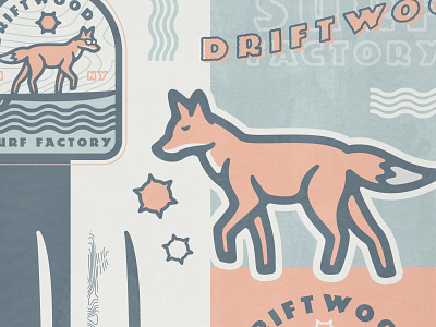 Driftwood Surf Factory Branding branding design fox illustration long island surf