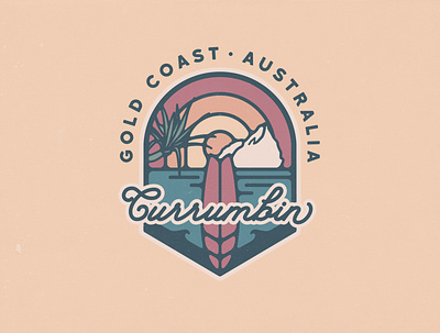 Currumbin Badge australia badge beach branding currumbin design logo queensland surf