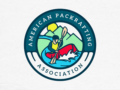 American Packrafting Association Branding adventure america association badge brand identity branding design illustration logo outdoor outdoor brand packrafting