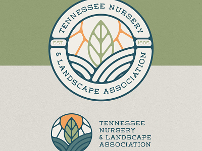 Tennessee Nursery & Landscape Association Branding badge brand identity branding design illustration landscape logo nursery outdoor tennessee