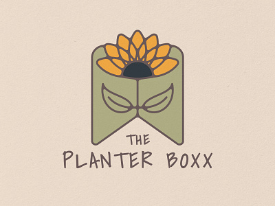 The Planter Boxx Branding badge brand identity branding design eco friendly environmental flower illustration logo outdoor outdoors sunflower sustainable waste free