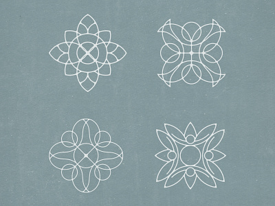 Geometric Floral Logo Marks