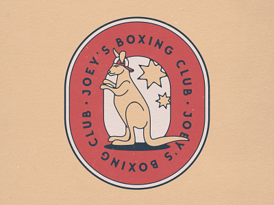 'Joey's Boxing Club' Branding, 2021 australia badge boxing boxing club boxing gloves boxing gym brand identity branding design fitness illustration joey kangaroo logo outdoor outdoors