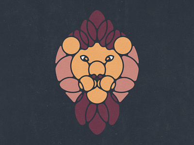 Geometric Lion Illustration