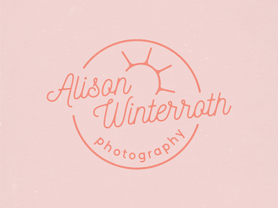 Alison Winterroth Photography Branding, 2021 badge beach brand identity branding design florida lettering logo monogram newborn newborn photographer photographer photography tampa typography