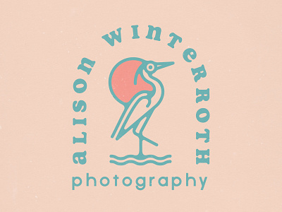Alison Winterroth Photography Branding (Unused Concept), 2021 badge bird brand identity branding design florida heron illustration logo photographer photography tampa