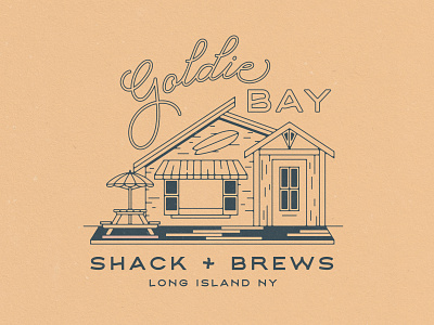 Goldie Bay Shack + Brews Branding, 2021 australia badge bar beer brand identity branding brewery brewing burger design gold coast illustration logo long island restaurant