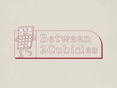 Between2Cubicles Branding 2021 accountant accounting badge bookkeeping brand identity branding calculator comic design illustration logo