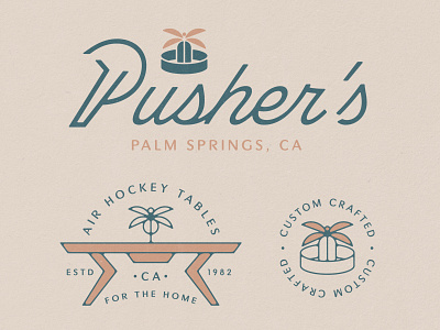 Pusher's Air Hockey Tables Branding, 2022