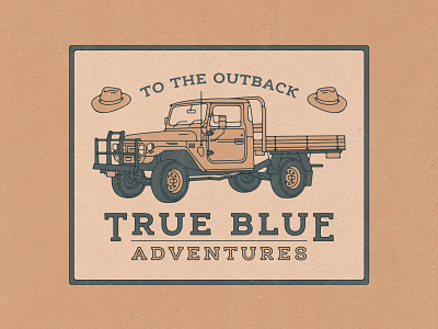 True Blue Adventures Branding, 2022 adventure aussie australia badge brand identity illustration logo tourism travel truck ute vehicle