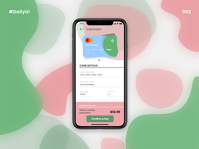 Credit Card Checkout | eco cosmetics brand // Daily UI 002