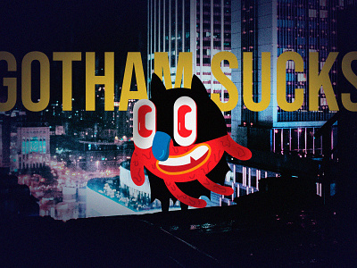 Gotham Sucks batman character character art gotham illustator illustration text
