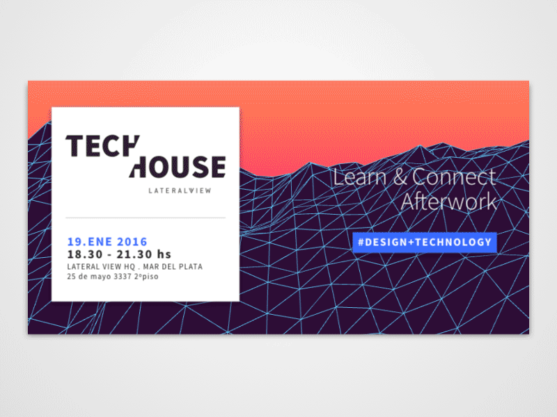 Techhouse January 2017 event poster processing rrss social media