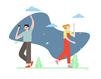 The Millennials and Their Virtual Worlds flatdesign flatillustration illustration illustrator