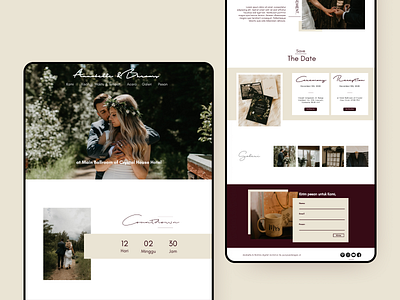 Landing Page Wedding Invitation - Mahagony indonesia designer landingpagedesign uidesign uilandingpage uimobile wedding invitation weddinginvitation