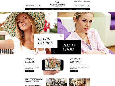 Worth Avenue ecommerce luxury ui ux web design