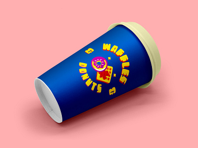 wafflesCoffe branding design digital art logo