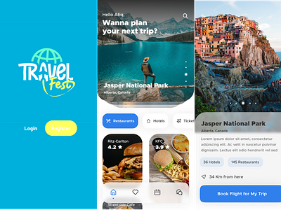 Design for TravelFest startup. figma uiux