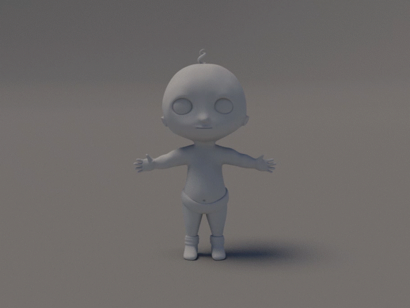 Baby 3d baby maya