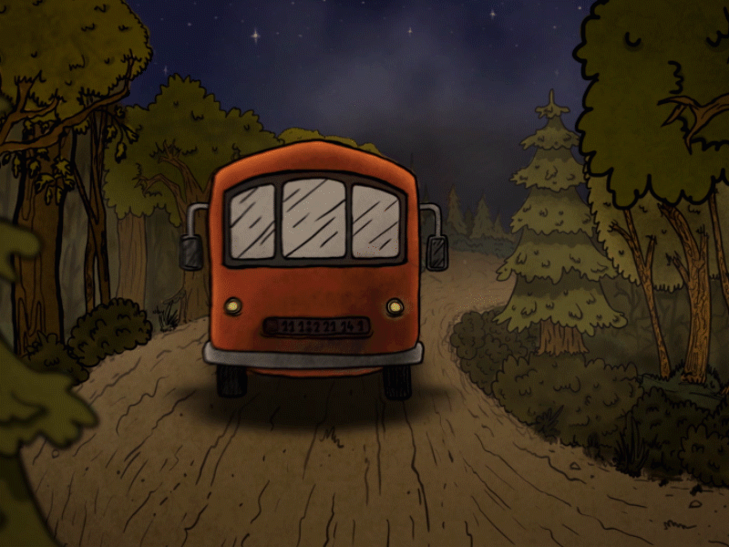 out of the forest aftereffects animation illustration
