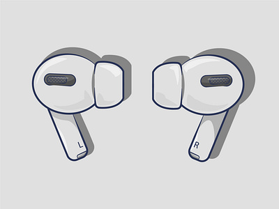 AirPods Pro airpods apple design headphones illustration vector