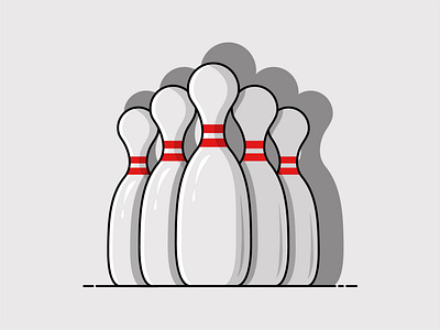 Bowling bowling design illustration vector