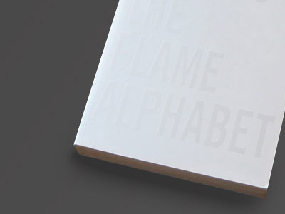 The Flame Alphabet book book cover novel spot varnish
