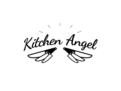 Kitchen Angel logo 1950 50s angel kitchen logo retro vintage