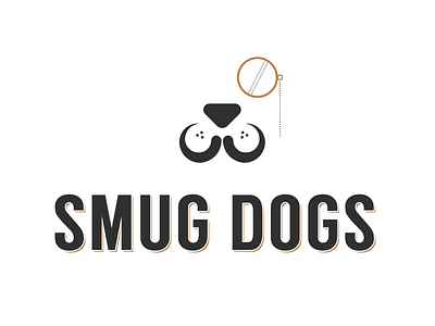 Smug Dogs affinity branding dog logo monocle rich wealth