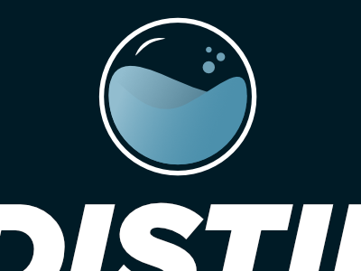 Distil branding fluid logo science