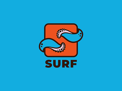 Surf Logo cthulu icon identity kraken logo monster octopus sea tentacles