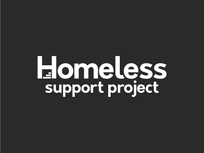 Homeless Support Project homeless charity logo design stairs typographic logo
