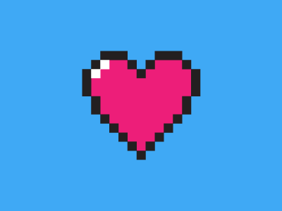 Pixel Heart gaming heart pixel art pixels power up