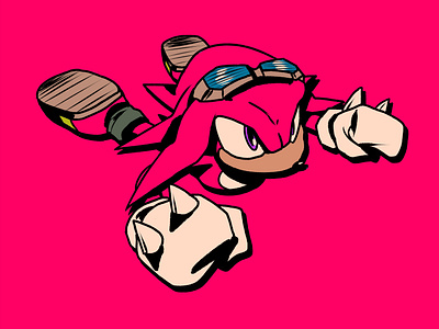 Echi-dona drawing illustration knuckles knuckles the echidna sonic adventure 2 sonic the hedgehog